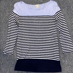 Purple, Navy & White Striped Jcrew T-shirt